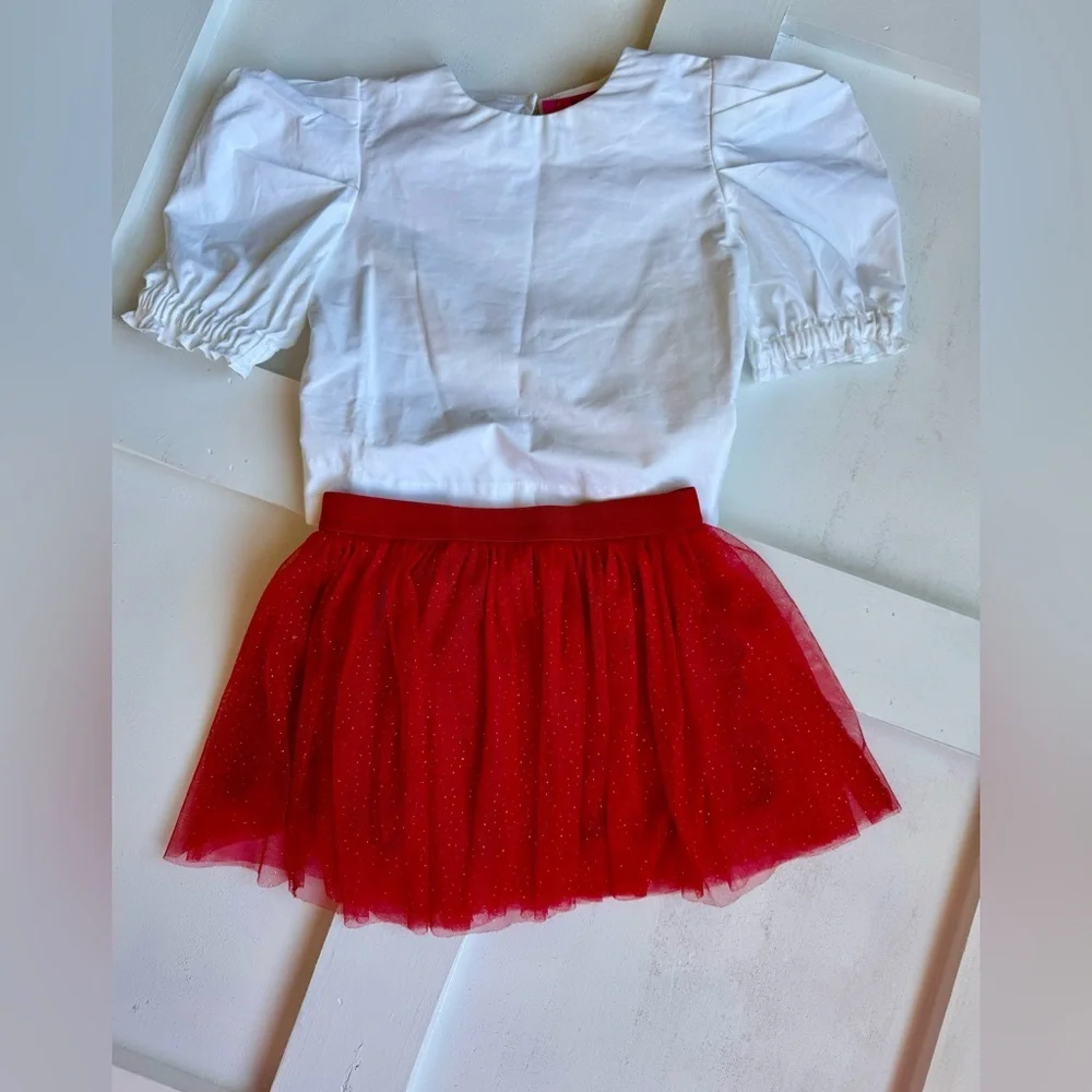 Tommy Bahama Red Girls Sparkle/Glitter Skirt Size 5/6- perfect for Valentine's - Picture 1 of 2